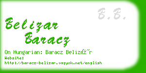 belizar baracz business card